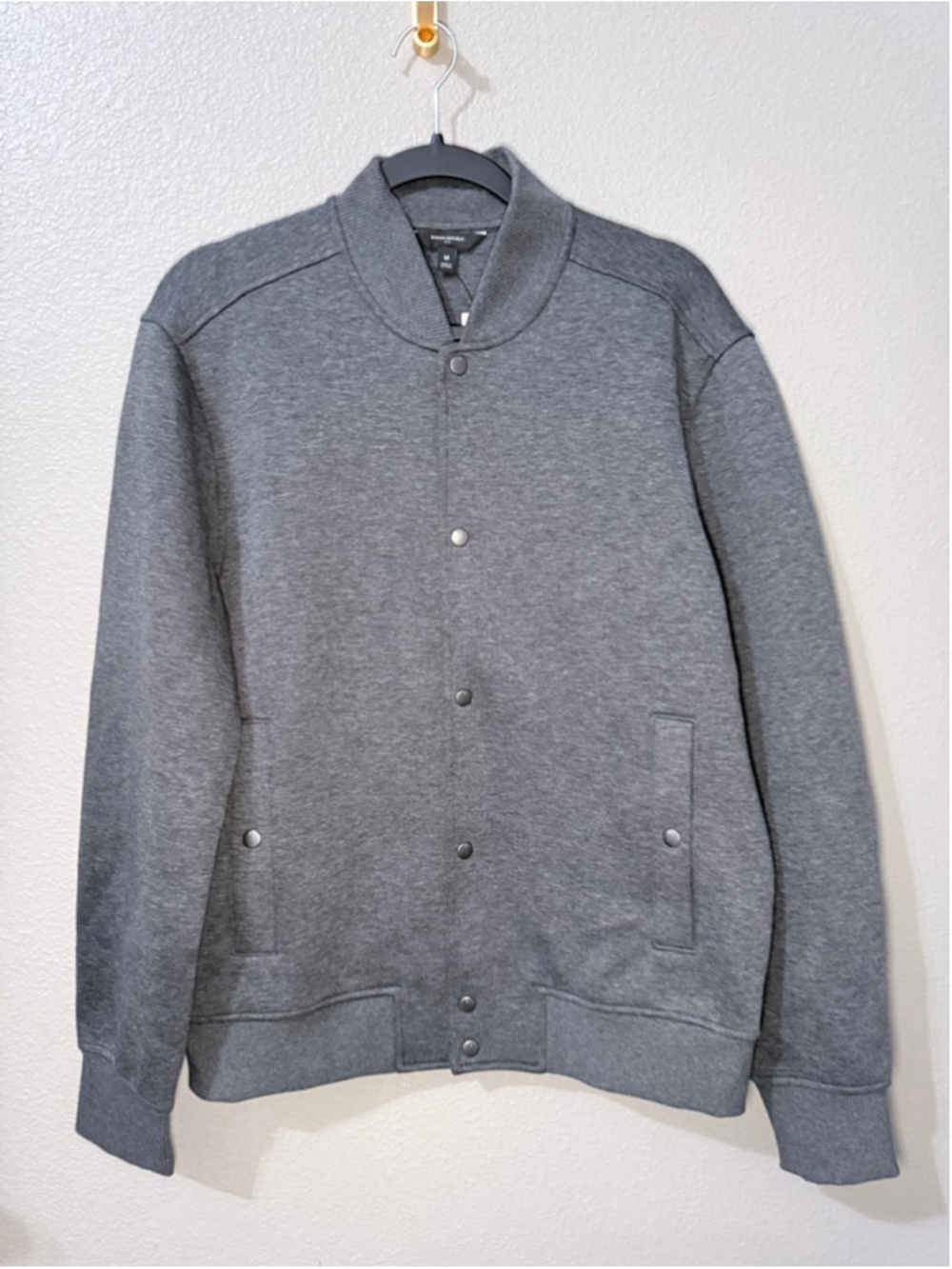 Men's Banana Republic NWT weekender Bomber Jacket M Charcoal - Picture 5 of 10